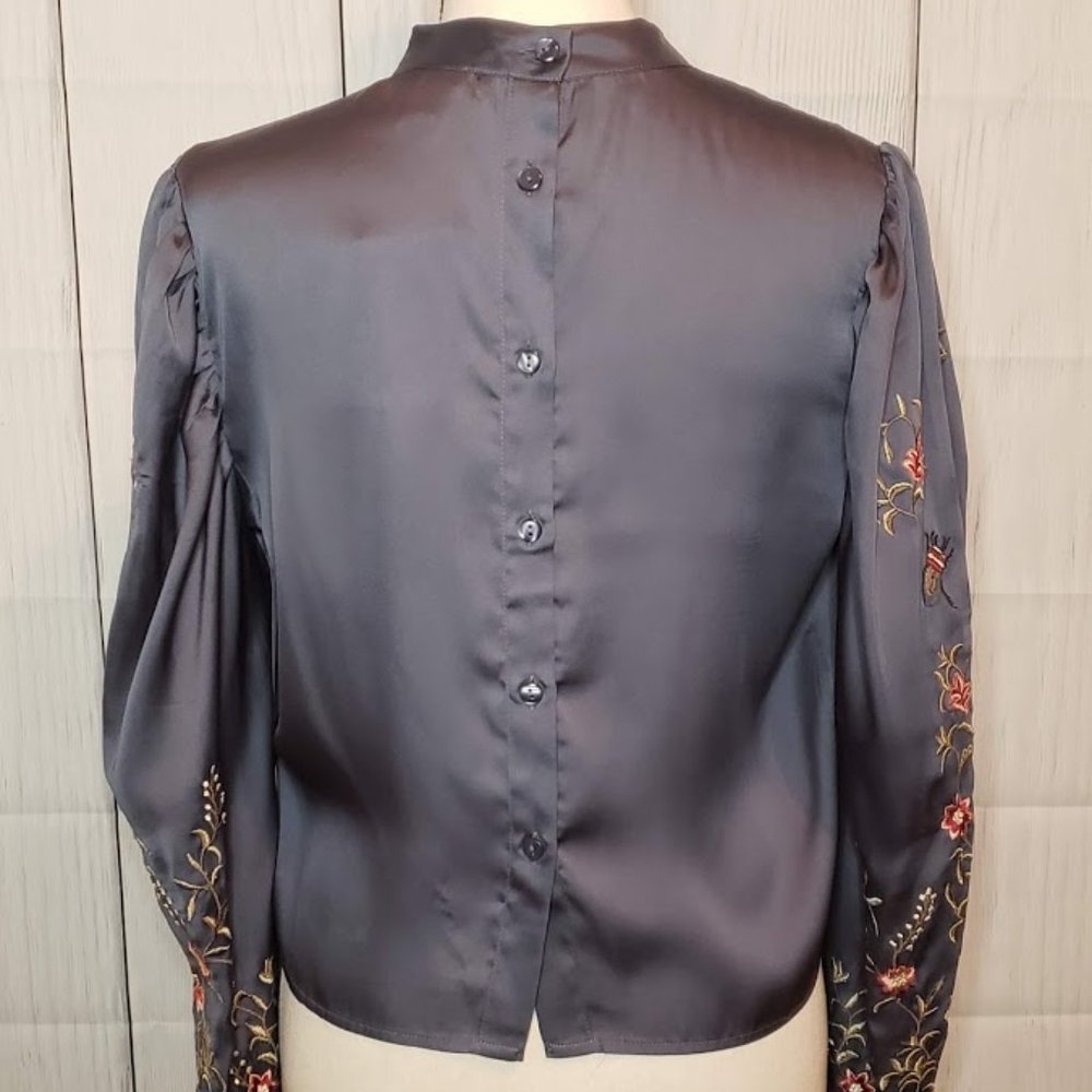 H & M Silky Embroidery Blouse - Picture 4 of 8